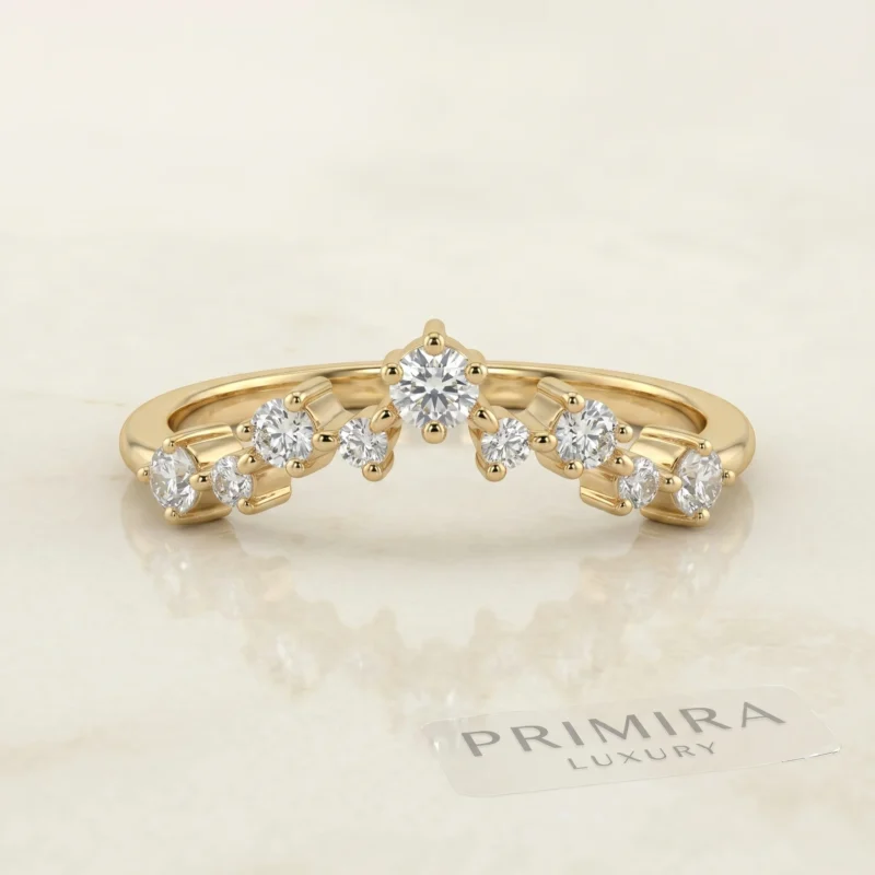 Regal Halo 0.25 Carat Round White Diamond Tiara Ring