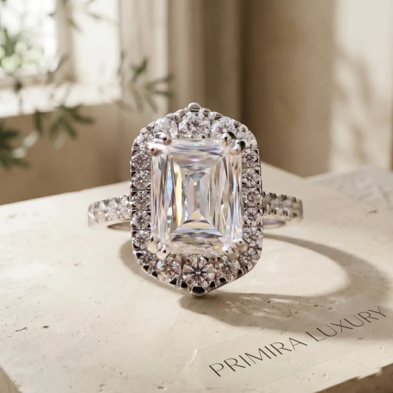 Timeless Criss-Cut – 3.5 Carat Round Vintage Halo Ring