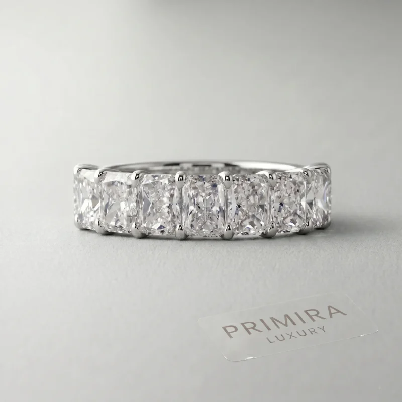 Luminous Radiant 2.5 Carat White Diamond Eternity Ring