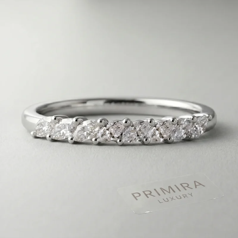 Marquise Elegance 0.25 Carat White Diamond Wedding Ring