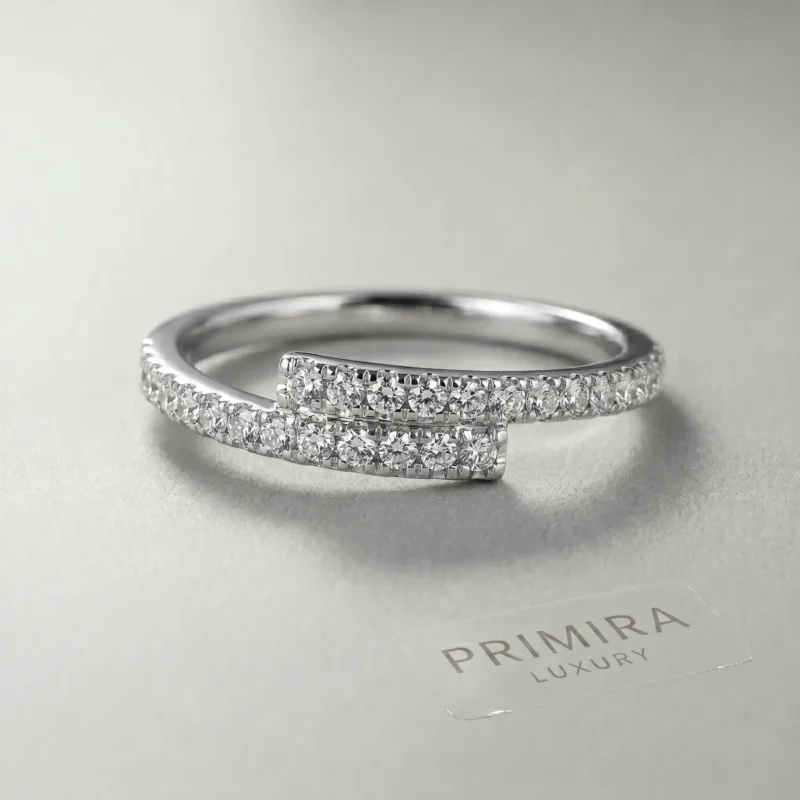 Serenity 0.25 Carat Round White Diamond Bypass Ring