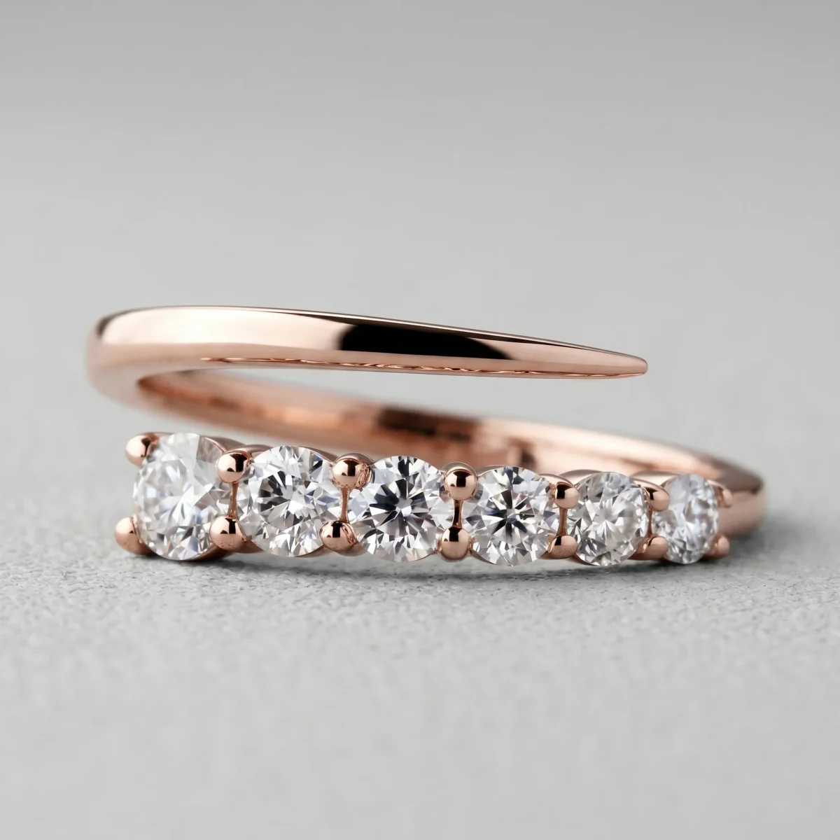 Forever Circle 0.5 Carat Round White Diamond Anniversary Ring Online | Primira Luxury