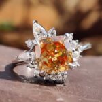 Amber Elegance 2.3 TW Vintage Cushion Ring – View 1