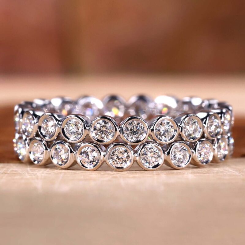 Bezel Beauty Round Diamond Eternity Ring – View 1