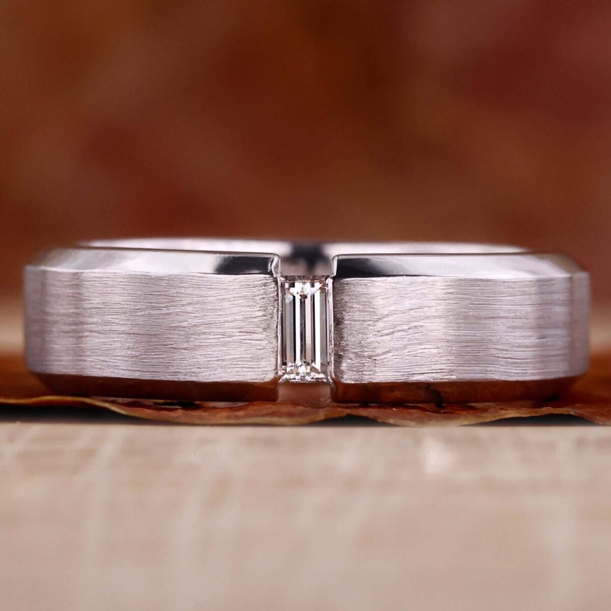 Bold Contour Baguette Diamond Ring – View 1