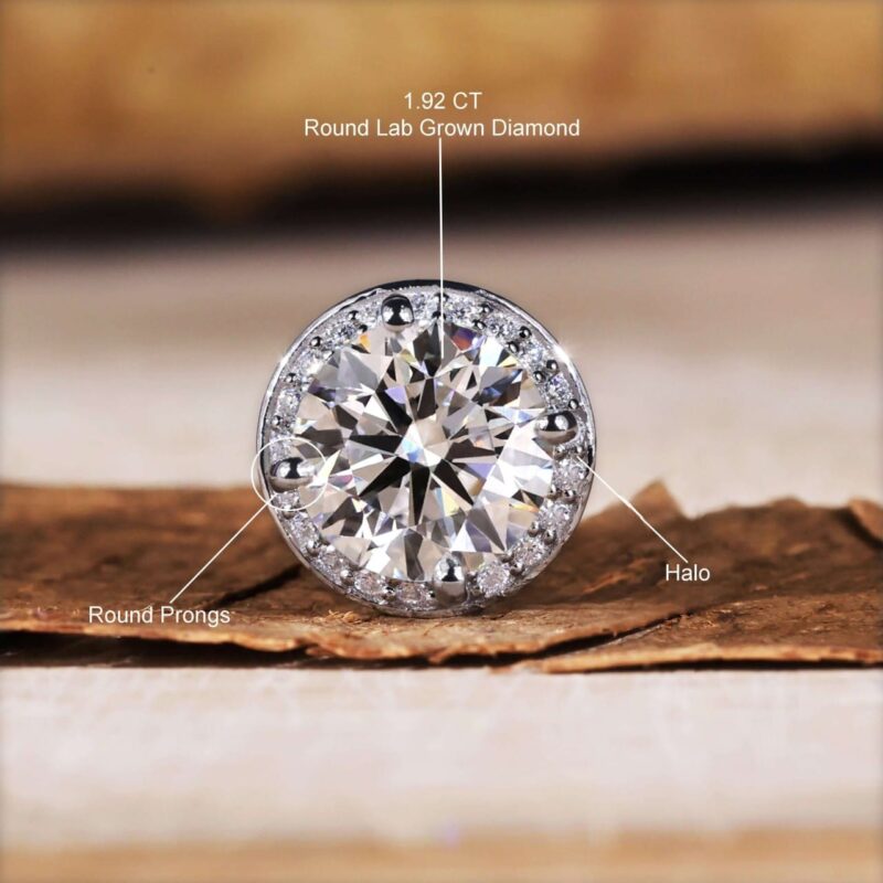 1.5 Carat Round White Solitaire Pendant – Bold Expression