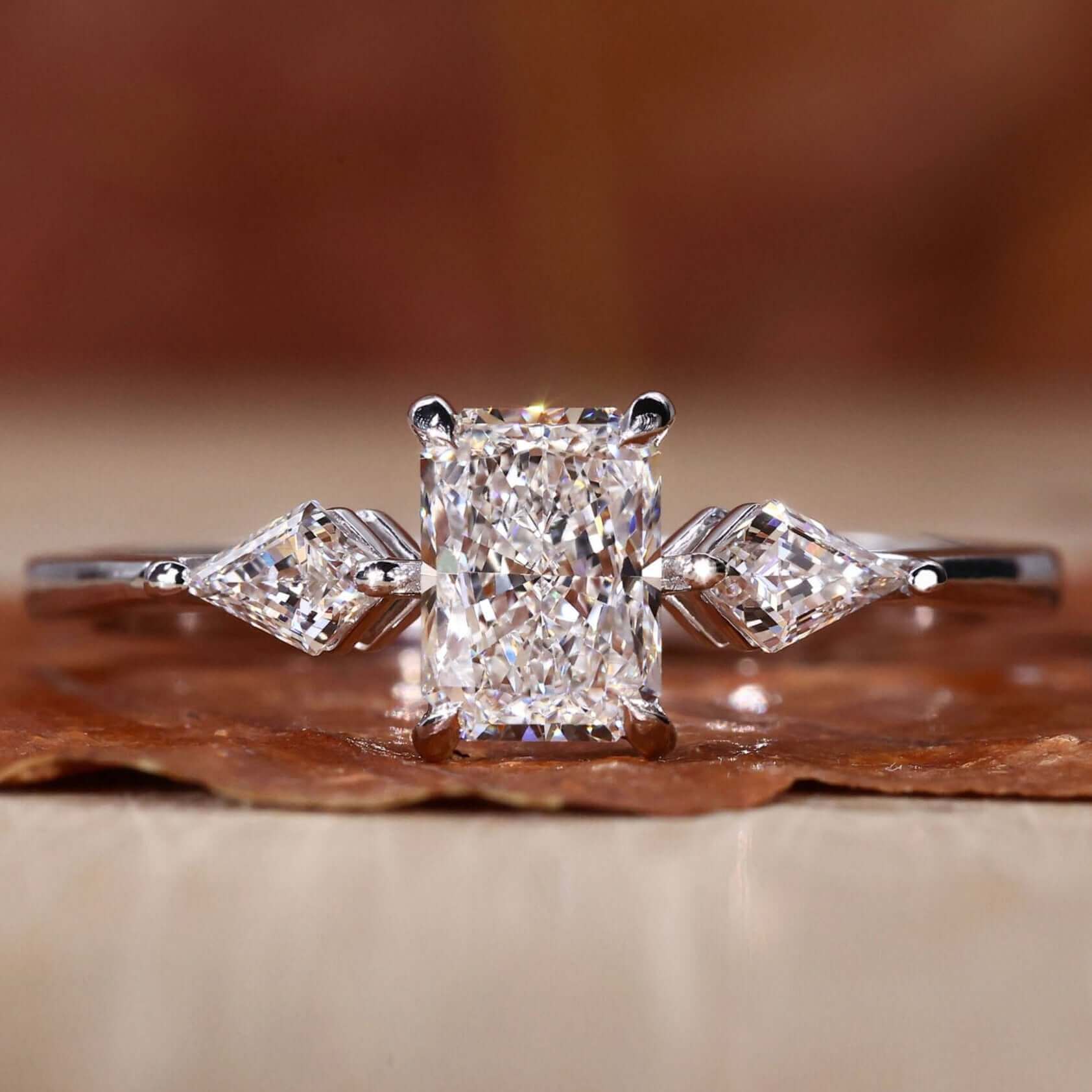 Celestial Flair Three-Stone Ring – View 1