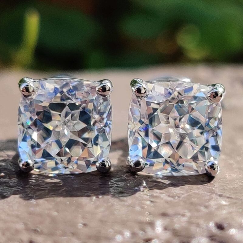 Celestial Grace 2.52 TCW Cushion-Cut Studs – View 1