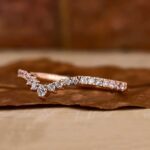 Chevron Sparkle Half Eternity Diamond Band – View 7