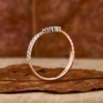 Chevron Sparkle Half Eternity Diamond Band – View 2