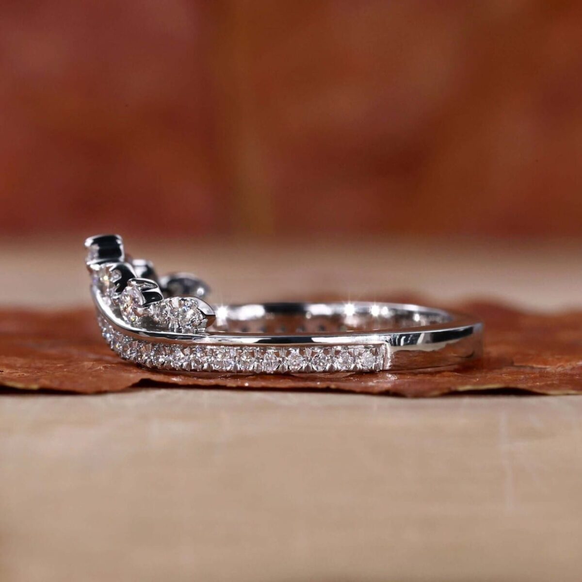 Crowned Radiance Round Diamond Tiara Ring – View 5