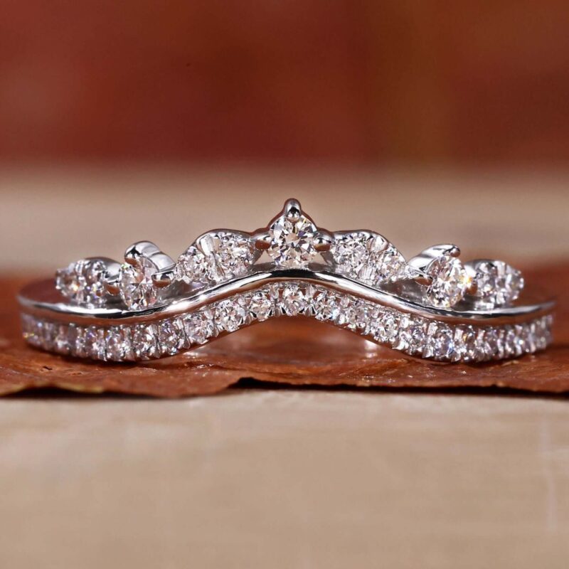 Crowned Radiance Round Diamond Tiara Ring – View 4
