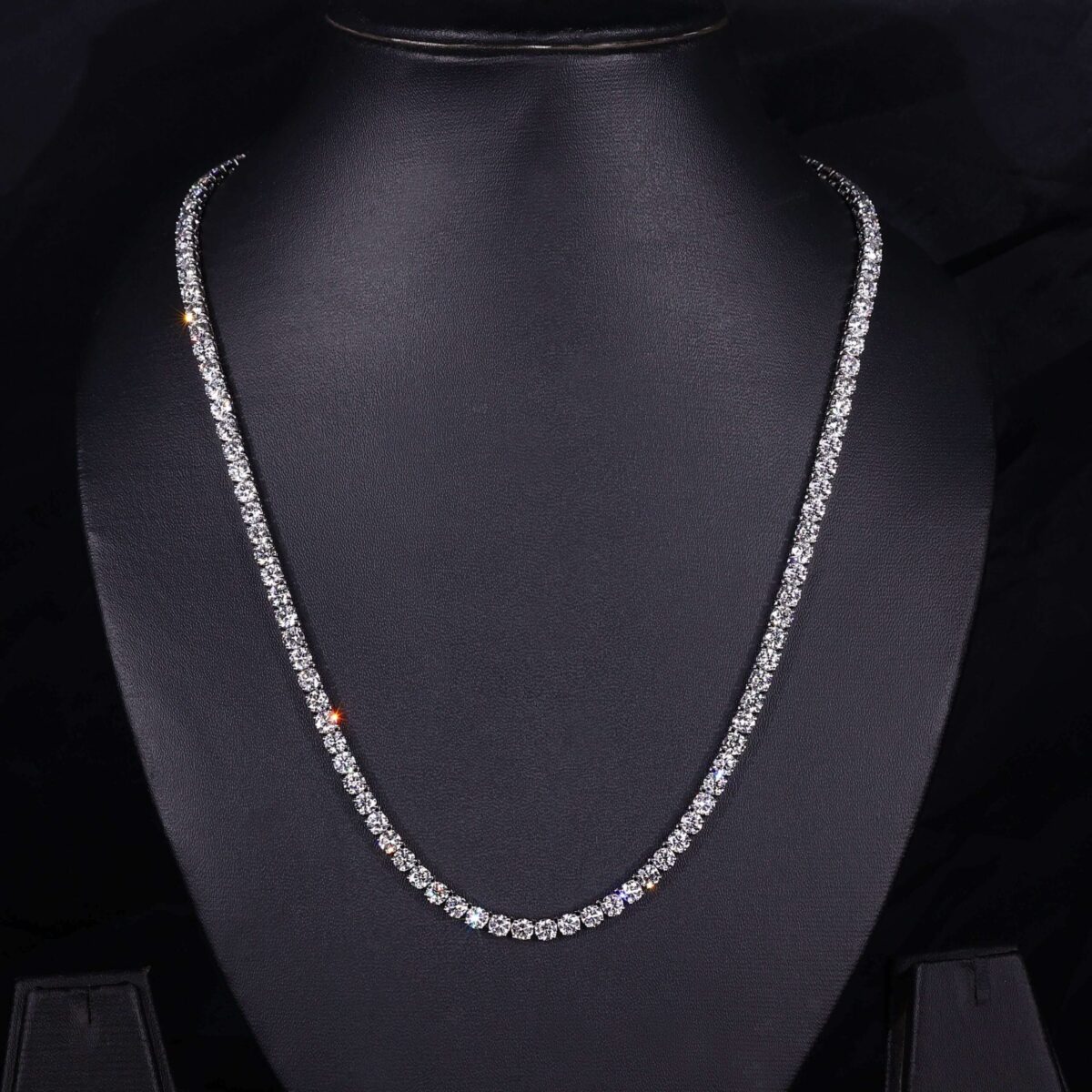 Radiant Line Tennis Necklace – View 1