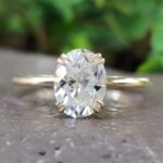 Elegance Oval Solitaire Engagement Ring – View 1