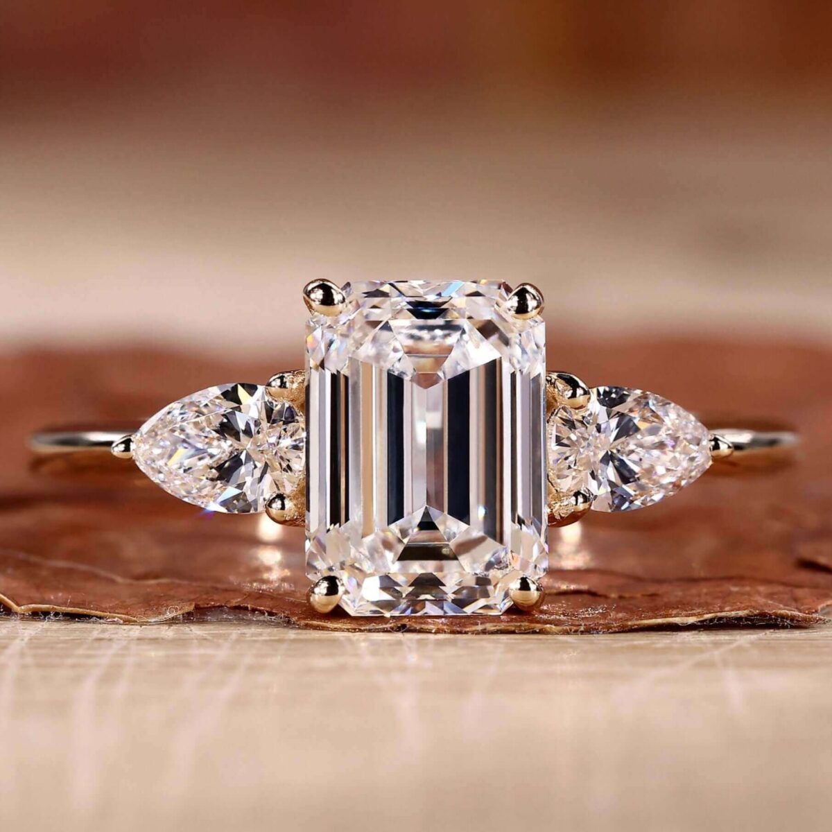 Emerald Symphony Trio Ring – View 1