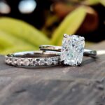 Eternal Glow: 2.5 Carat Round White Bezel Bridal Set Eternal Glow Bezel Bridal Set – View 1