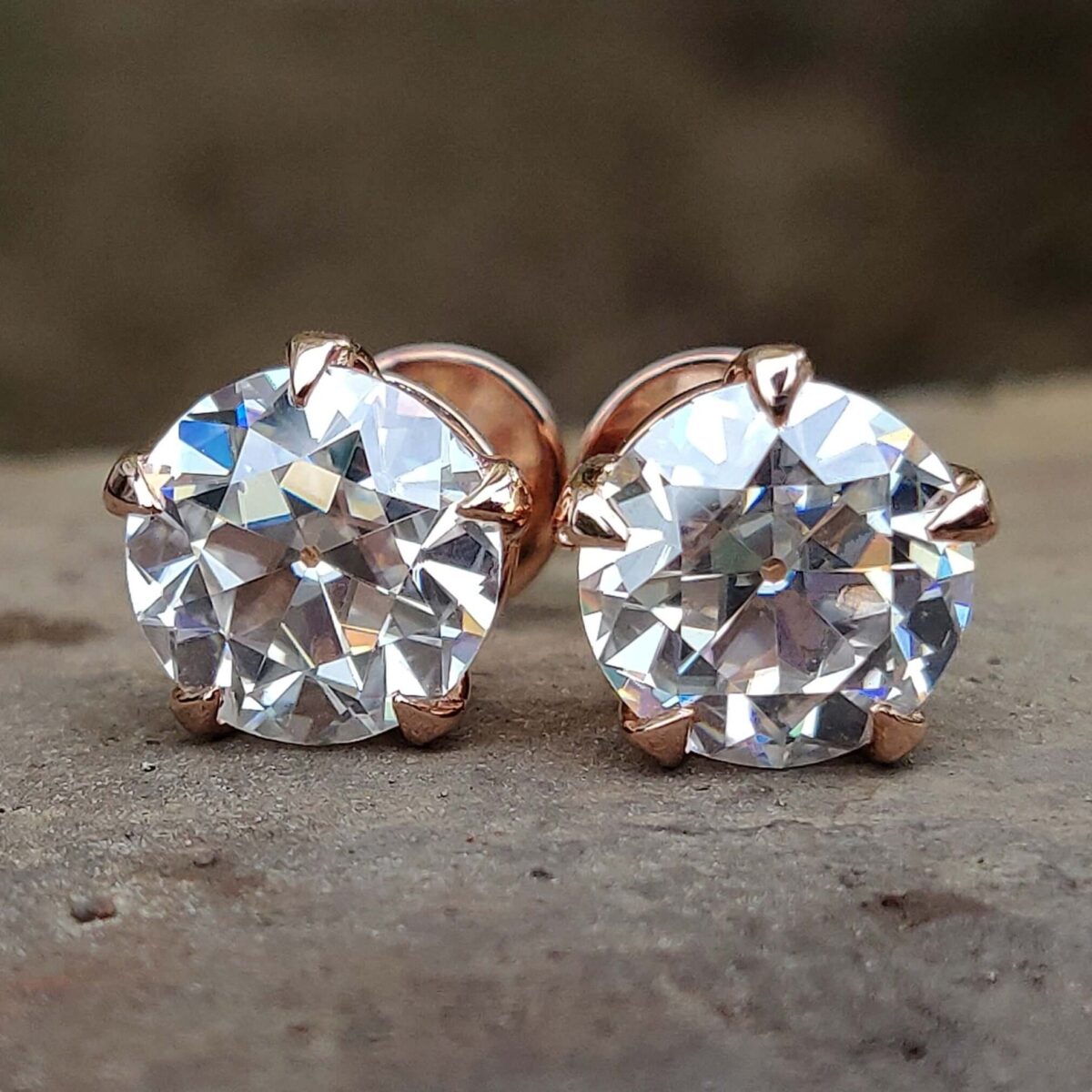 Eternal Glow European Round Stud Earrings – View 1