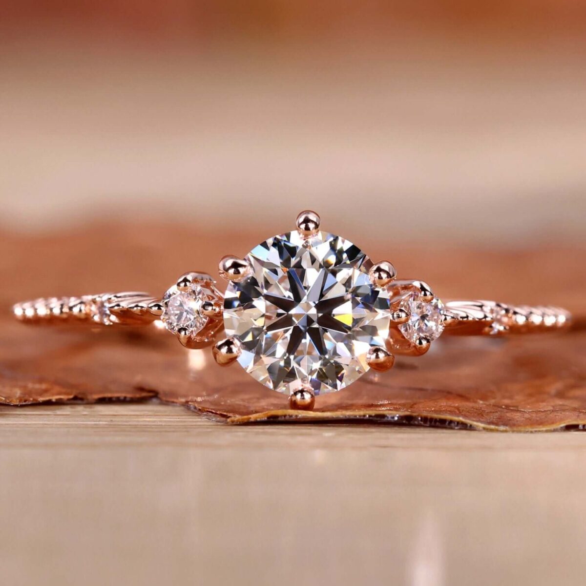 Eternal Grace Vintage Round Diamond Ring – View 1