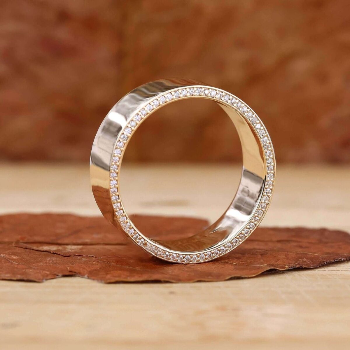 Eternity Channel Diamond Wedding Band – View 1