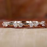 Ethereal Floating Diamond Wedding Band – View 1