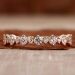 Floating Bliss Round Diamond Half Eternity Band – View 1