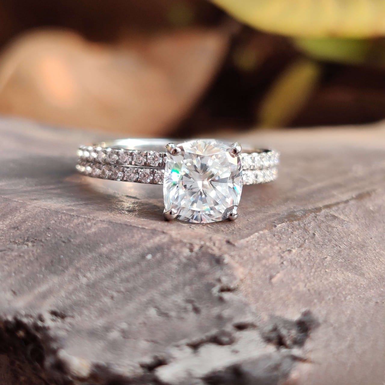 2.61 CT Geometric Glamour Octagon Wedding Set – View 1