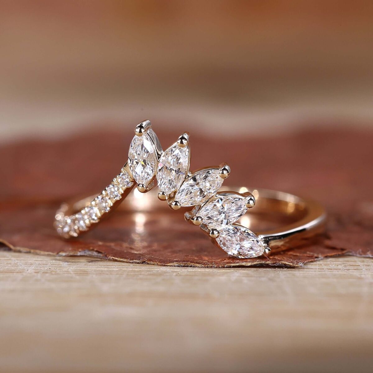 Golden Halo Diamond Tiara Band – View 3