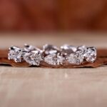 Graceful Pear 2 Carat White Diamond Eternity Ring Graceful Pear Diamond Eternity Ring – View 1
