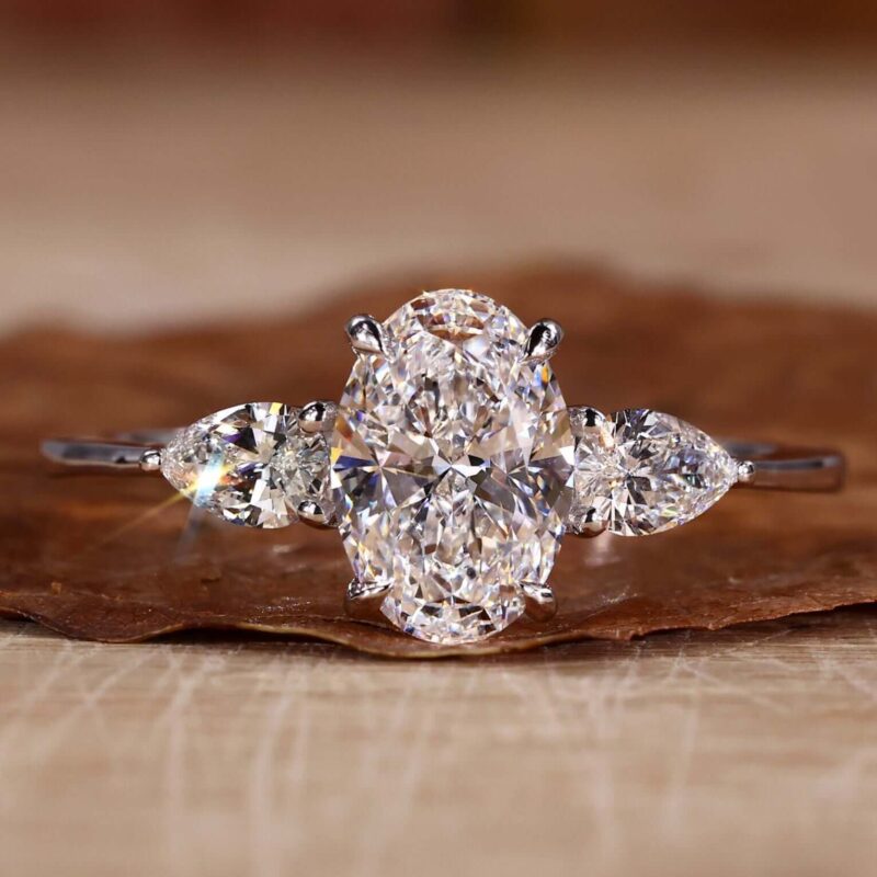 Serene Glow Oval and Baguette Ring – View 1