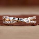 Infinite Love Baguette & Round Diamond Wedding Band – View 1