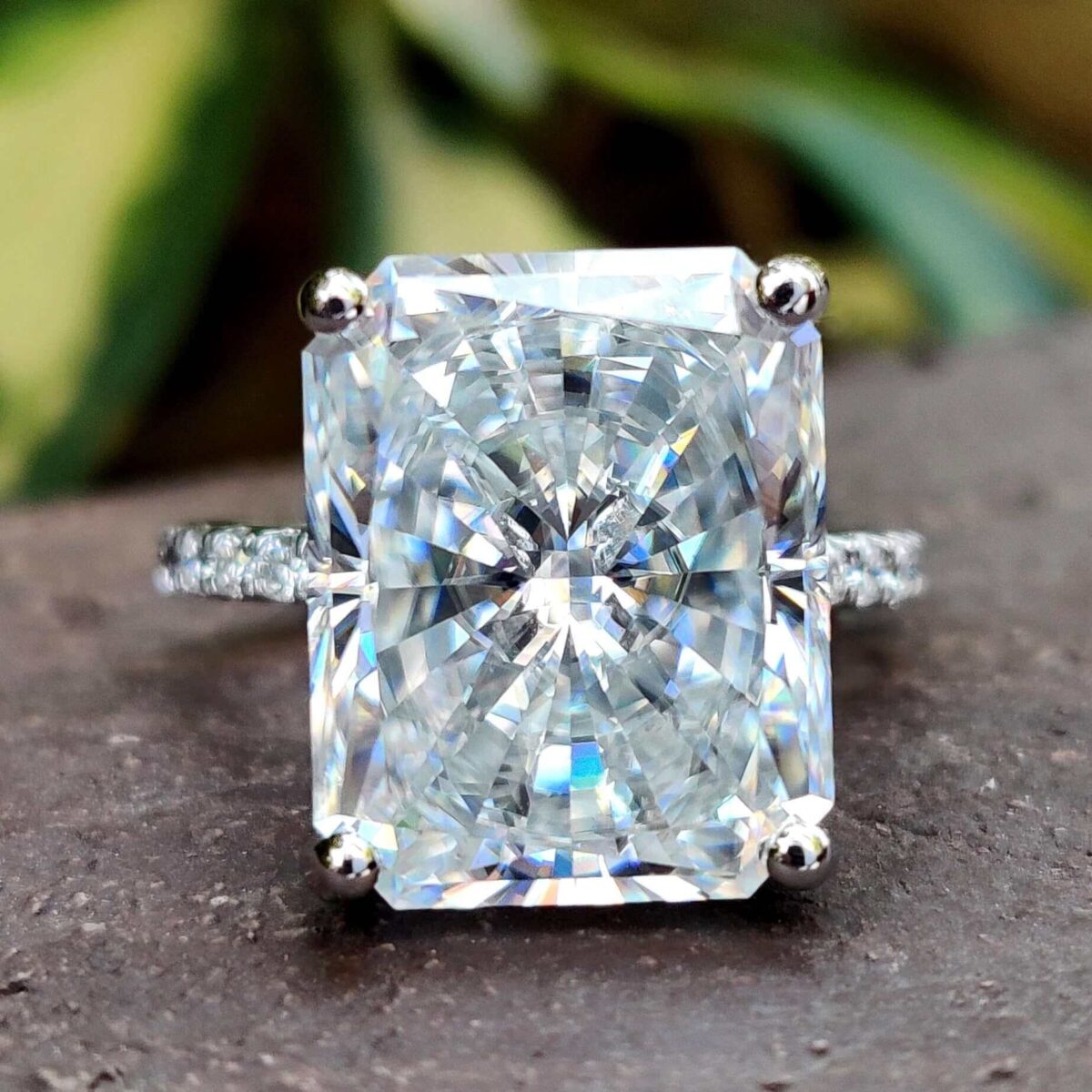 Lustre of Love 10.23 CT Radiant Pave Engagement Ring – View 1