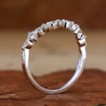 Marquise Radiance 0.5 Carat White Diamond Curved Ring Marquise Radiance Curved Diamond Band – View 5