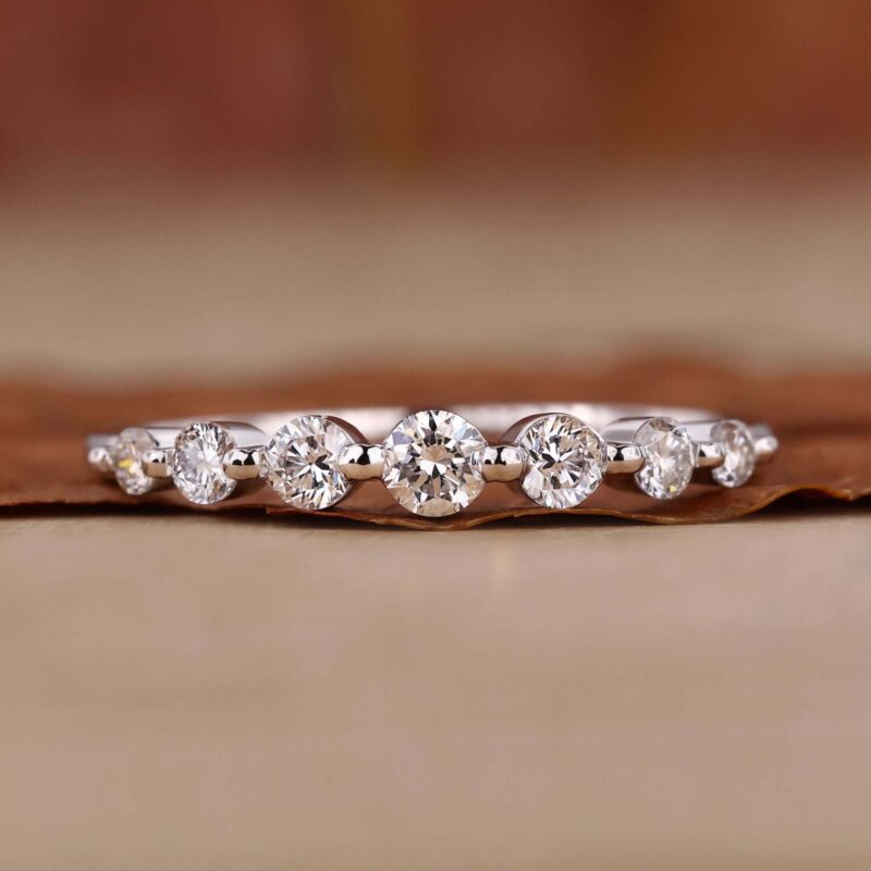 Radiant Circle Seven-Stone Diamond Band