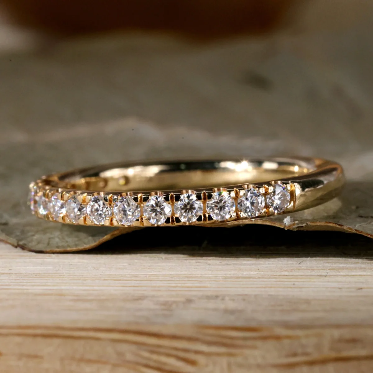 Radiant Half Eternity Round Brilliant Lab Diamond Ring – View 1