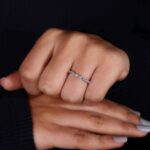 Radiant Heart Round Diamond Half Eternity Band – View 6