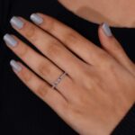 Radiant Heart Round Diamond Half Eternity Band – View 5