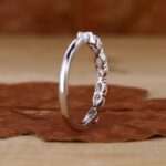 Radiant Heart Round Diamond Half Eternity Band – View 3