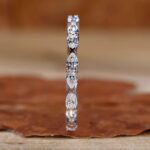 Radiant Heart Round Diamond Half Eternity Band – View 2