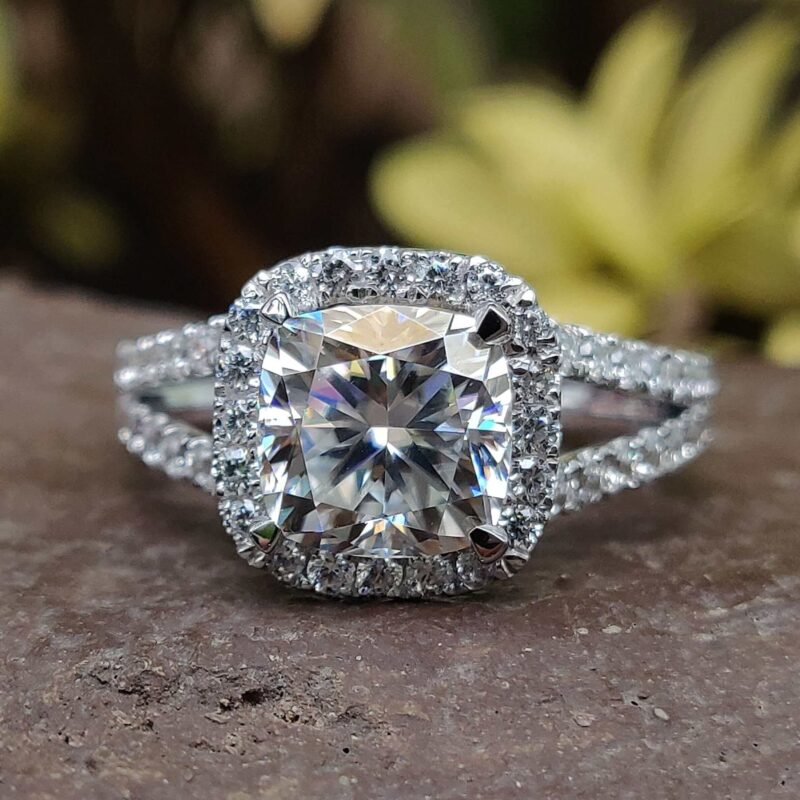 Radiant Symphony 2.91 TW Cushion Halo Ring – View 1