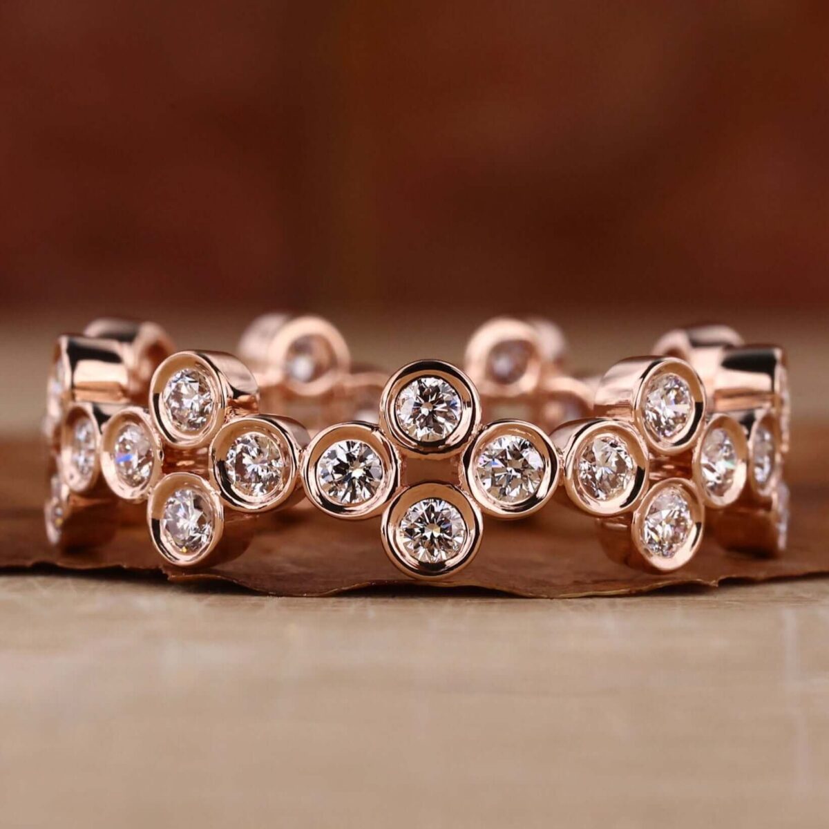 Refined Radiance Round Diamond Stackable Ring – View 1
