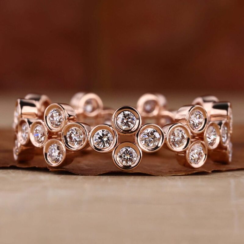 Refined Radiance Round Diamond Stackable Ring – View 1
