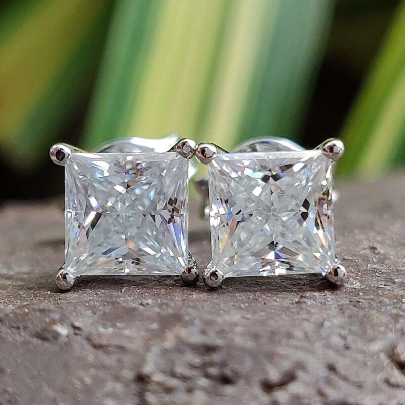 Regal Spark 4-Prong Princess-Cut Studs – View 1