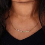 Linear Elegance Diamond Necklace – View 1