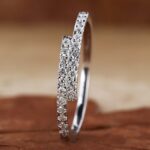 Serenity Round Diamond Bypass Wedding Ring – View 1