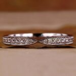 Tapered Luxe 0.25 Carat Round Diamond Pave Band Tapered Luxe Pave Round Diamond Wedding Band – View 1