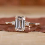 Tranquil Elegance Emerald Cut Ring – View 1