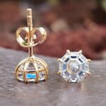Sustainable moissanite earrings with timeless brilliance