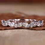 Zig Zag Sparkle Marquise & Round Diamond Wedding Band – View 1