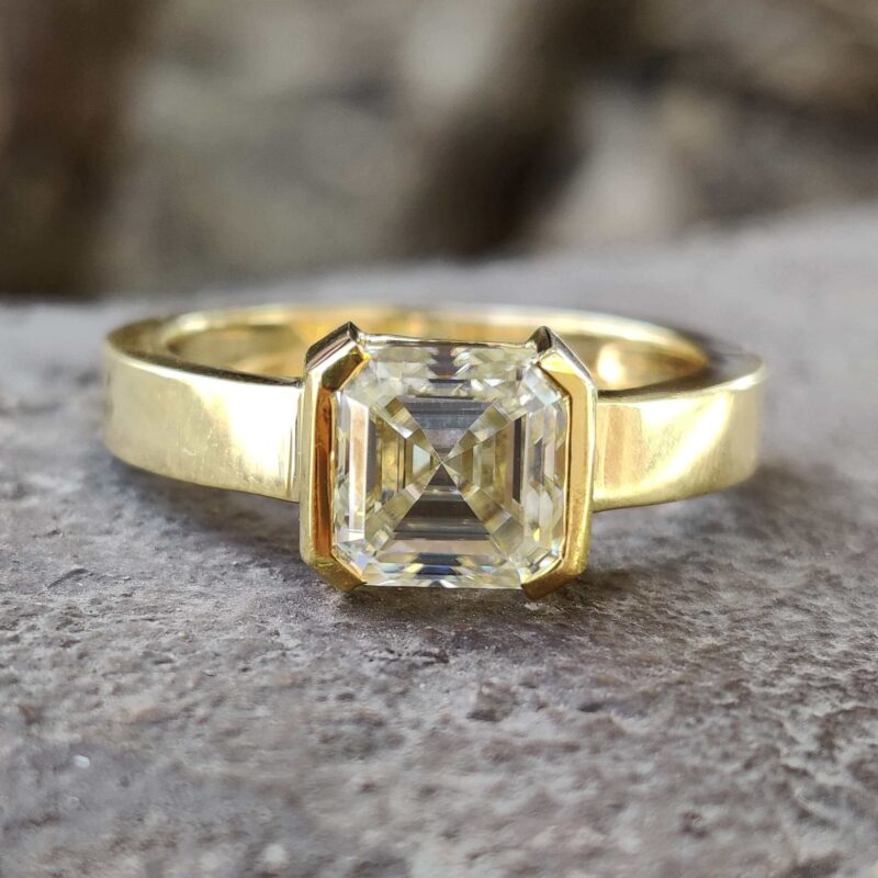 Ascend 2.15 CT Asscher-Cut Half-Bezel Ring – View 2