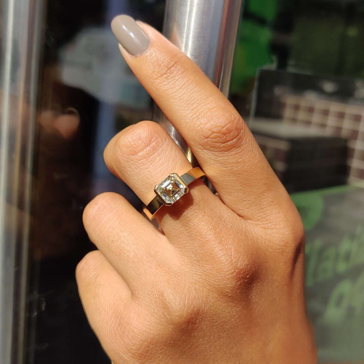 Ascend 2.15 CT Asscher-Cut Half-Bezel Ring – View 6